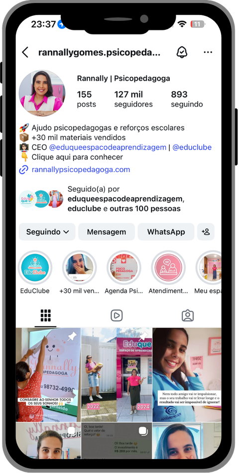 127 mil seguidores no Instagram